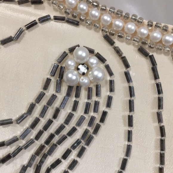 100%Pure Silk Argenti Notte Beaded Blouse NWT Large - Picture 8 of 10